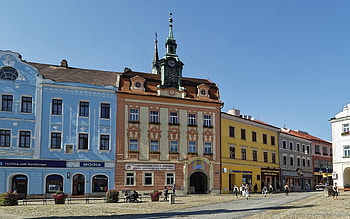 Jindrichuv Hradec, Czechia, street, houses, Czechia, town HD wallpaper