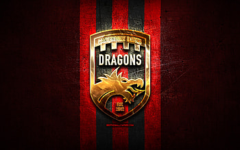 Canterbury United FC, golden logo, New Zealand Football Championship, red metal background, New Zealand soccer club, Canterbury United logo, soccer, Canterbury United HD wallpaper
