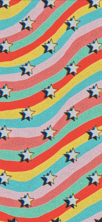 Swirly stars idk, red, magenta HD phone wallpaper