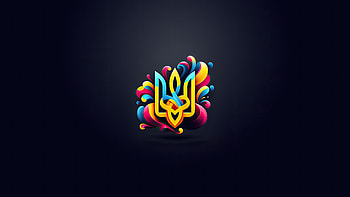 Neon Tryzub — Ukraine Ultra, Ukraine HD wallpaper