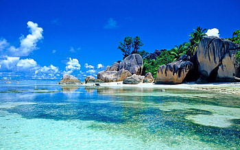 Tropical Sea, Blue Sky, Beach, Tropical, Sea HD wallpaper