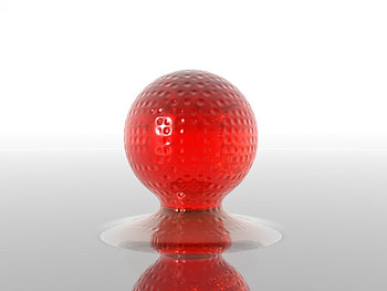 One red Golf Ball Wet, golf ball, red HD wallpaper