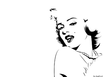 Marilyn Monroe, sketch, marilyn, white, monroe HD wallpaper