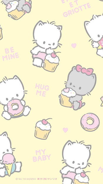 Gatitostiernos, amarillo, gatos, bonito, tierno HD phone wallpaper