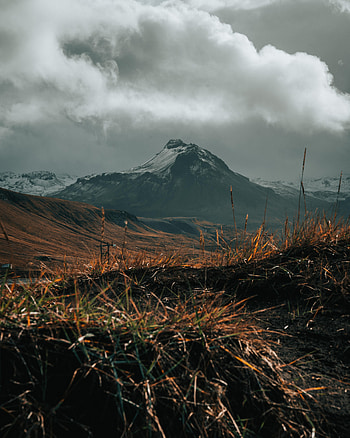 Landscape, Nature, Grass, Snow, Mountain HD phone wallpaper