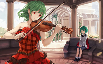 Touhou, girl, anime, musician HD wallpaper