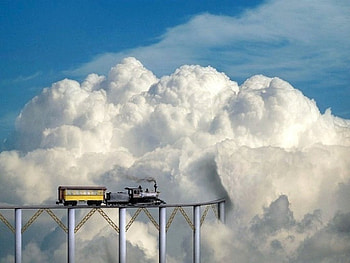 Trip To Heaven, Train, Heaven, Clouds, Sky HD wallpaper