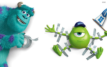 Mike And James Monster University, pixar, disney, movies, monsters-university, animated-movies HD wallpaper
