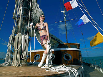 Beauty on Boat, cool HD wallpaper