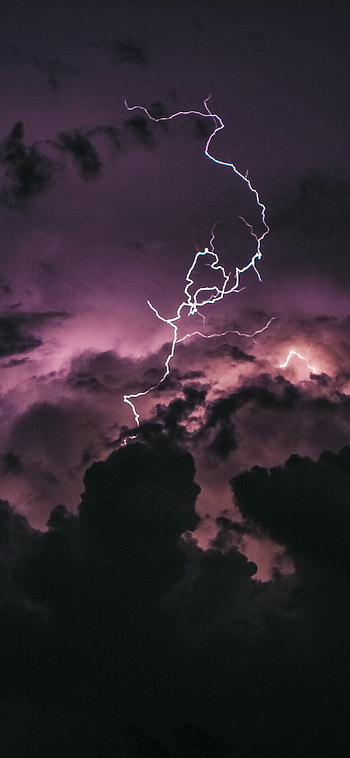 Dark sky, Thunder HD phone wallpaper