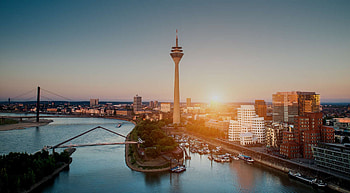 Dusseldorf Skyline, Travels, Congress center, German city HD wallpaper