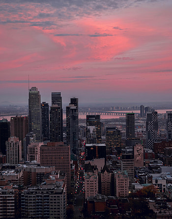 Cities, Twilight, City, Building, View From Above, Dusk, Urban Landscape, Cityscape HD phone wallpaper
