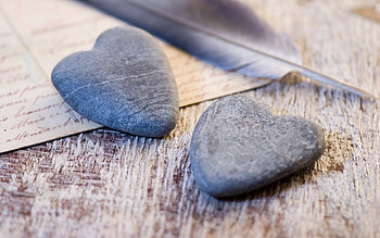 Stones, Love, Feather, Surface, Inscription, Pen HD wallpaper