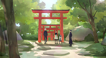 Jujutsu Kaisen Season 2, torii, Suguru Geto, Riko Amanai, Misato Kuroi, Satoru Gojo, Anime, Jujutsu Kaisen, Gojo & Geto HD wallpaper