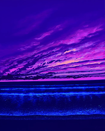 Sunset, Art, Sea, Horizon HD phone wallpaper
