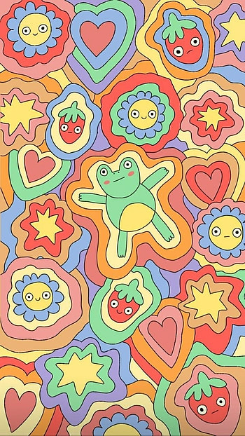 Smile, art, frog, cute HD phone wallpaper