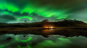 Norway Colorful Sky Snow Covered Mountains Reflection On Water Nature HD wallpaper