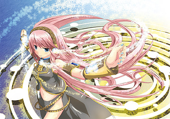 Long Pink Haired Girl, pink, anime, haired, girl, long HD wallpaper