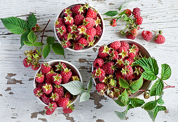 Food, Raspberry, Berries, Bowl, Table HD wallpaper