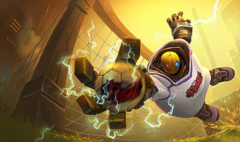 Goal Keeper, steam golem splash, splash, player, blitzcrank, the great steam golem, blitzcrank - the great steam golem, video game, football, steam golem, league of legends HD wallpaper