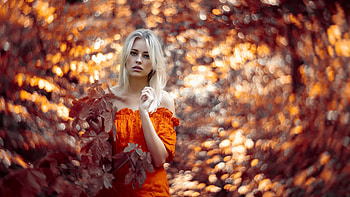 Autumn Girl Outdoor , girls, model, autumn HD wallpaper