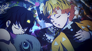Demon Slayer Ultra Featuring Inosuke and Zenitsu, Anime, Demon Slayer: Kimetsu no Yaiba, Inosuke Hashibira, Zenitsu Agatsuma HD wallpaper