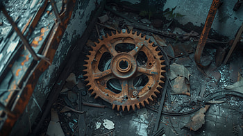 Rustic Gears Relic, gear, rust, metal HD wallpaper