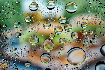 Abstract, Water, Drops, Macro, Blur, Smooth, Surface HD wallpaper