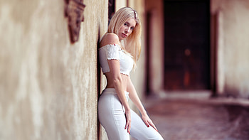 Girl White Clothing, girls, model HD wallpaper