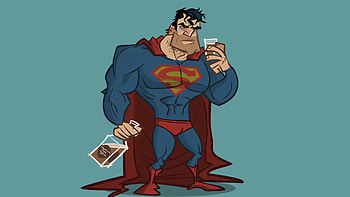 Drunk Superman , superman, superheroes HD wallpaper
