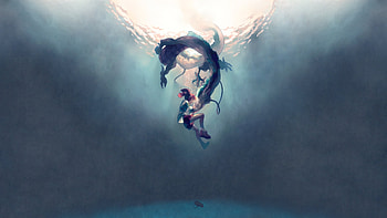 Anime, moive, underwater, dragon and anime girl, Spirited Away HD wallpaper