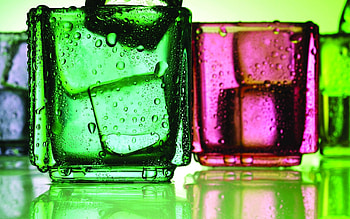 Ice, Drops, Macro, Multicolored, Motley, Glass HD wallpaper