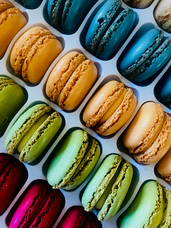 Food, Desert, Multicolored, Motley, Cake, Sweetness, Macaroni, Pasta HD phone wallpaper