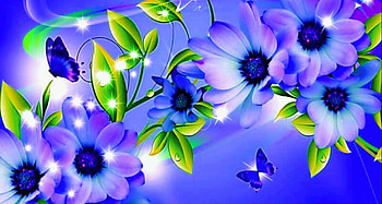 flowers world, flowers, fantasy, art, beauty HD wallpaper