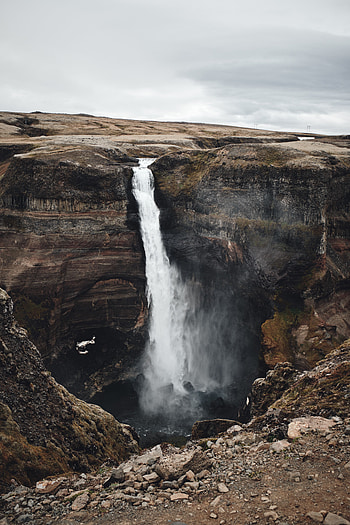 Landscape, Nature, Waterfall, Break, Precipice, Stone HD phone wallpaper