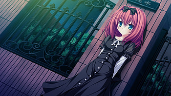 Hayami Mai, anime, short hair, girl, dress, female HD wallpaper