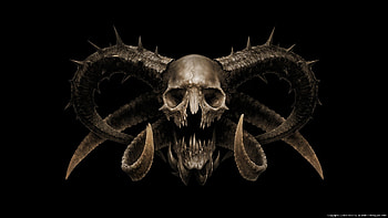 dark horror demon satan occult skull HD wallpaper