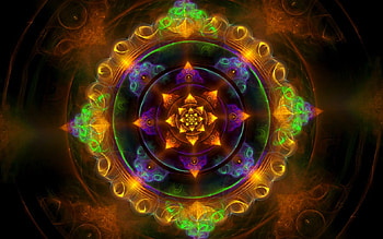 Fractal Flower, colors, brown, fractal, flower HD wallpaper