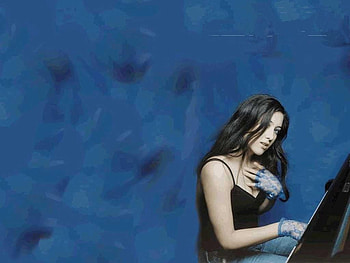 Vanessa, piano, woman, nice, beauty HD wallpaper