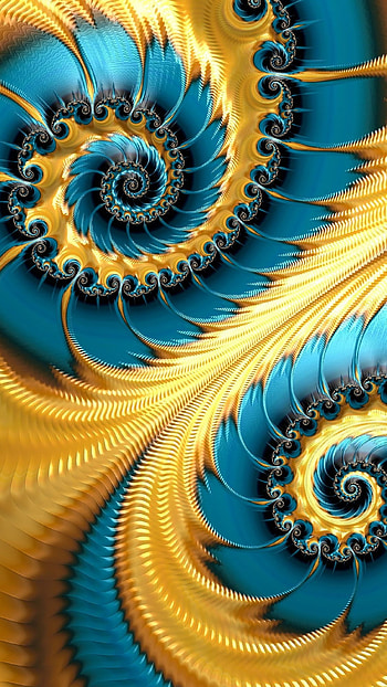 Abstract, Blue Golden HD phone wallpaper