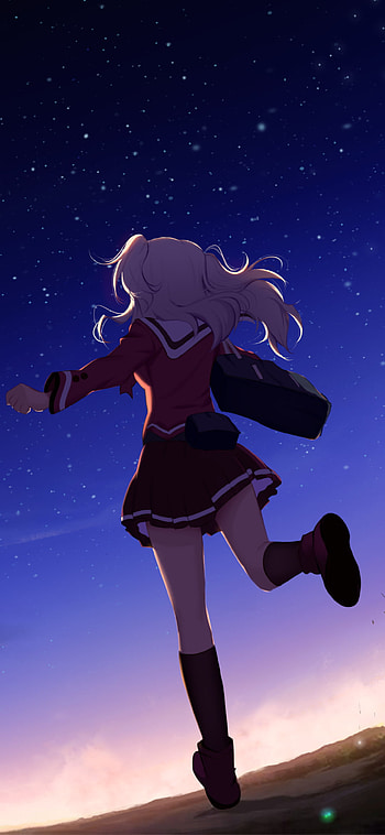 Nao Tomori Running, Nao Tomori, Anime, Charlotte HD phone wallpaper
