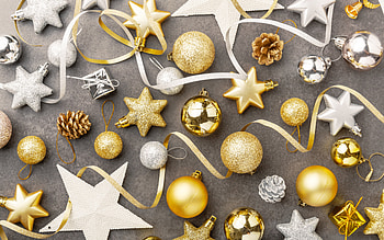 Background with golden Christmas decorations, , Merry Christmas, Happy New Year, Christmas balls, Christmas background, Christmas greeting card HD wallpaper