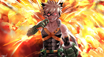 Anime, Katsuki Bakugou, anime boy HD wallpaper
