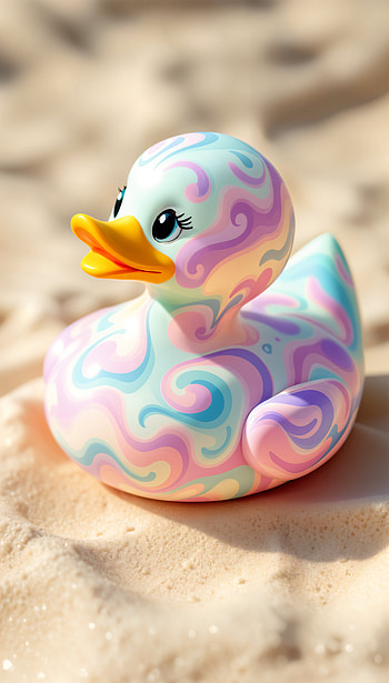 Colorful Rubber Duck , colorful, toy, beach HD phone wallpaper