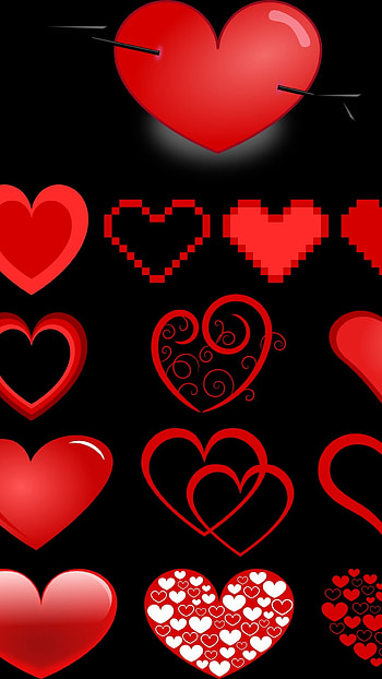 Hearts, Shapes HD phone wallpaper