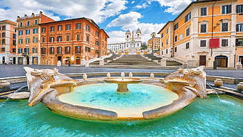 Barcaccia Fountain, Travels, Highlights of Rome, Virtual visit HD wallpaper