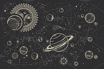 Solar system. Witchy , Aesthetic , notebook, Astrology Laptop HD wallpaper