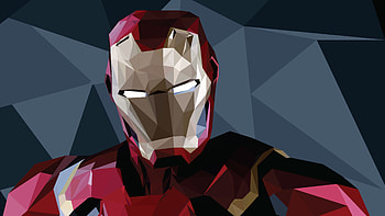 Iron Man Low Poly Arts, iron-man, superheroes, artwork, artist, behance HD wallpaper
