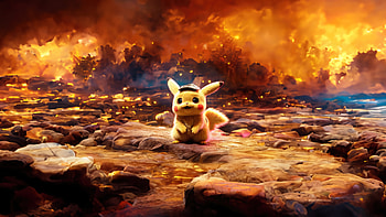Pokemons Firestorm Engulfs, pokemon, anime, artist, artwork, digital-art, behance HD wallpaper