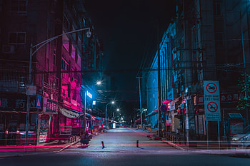 Cities, Building, Night City, Neon, Street HD wallpaper